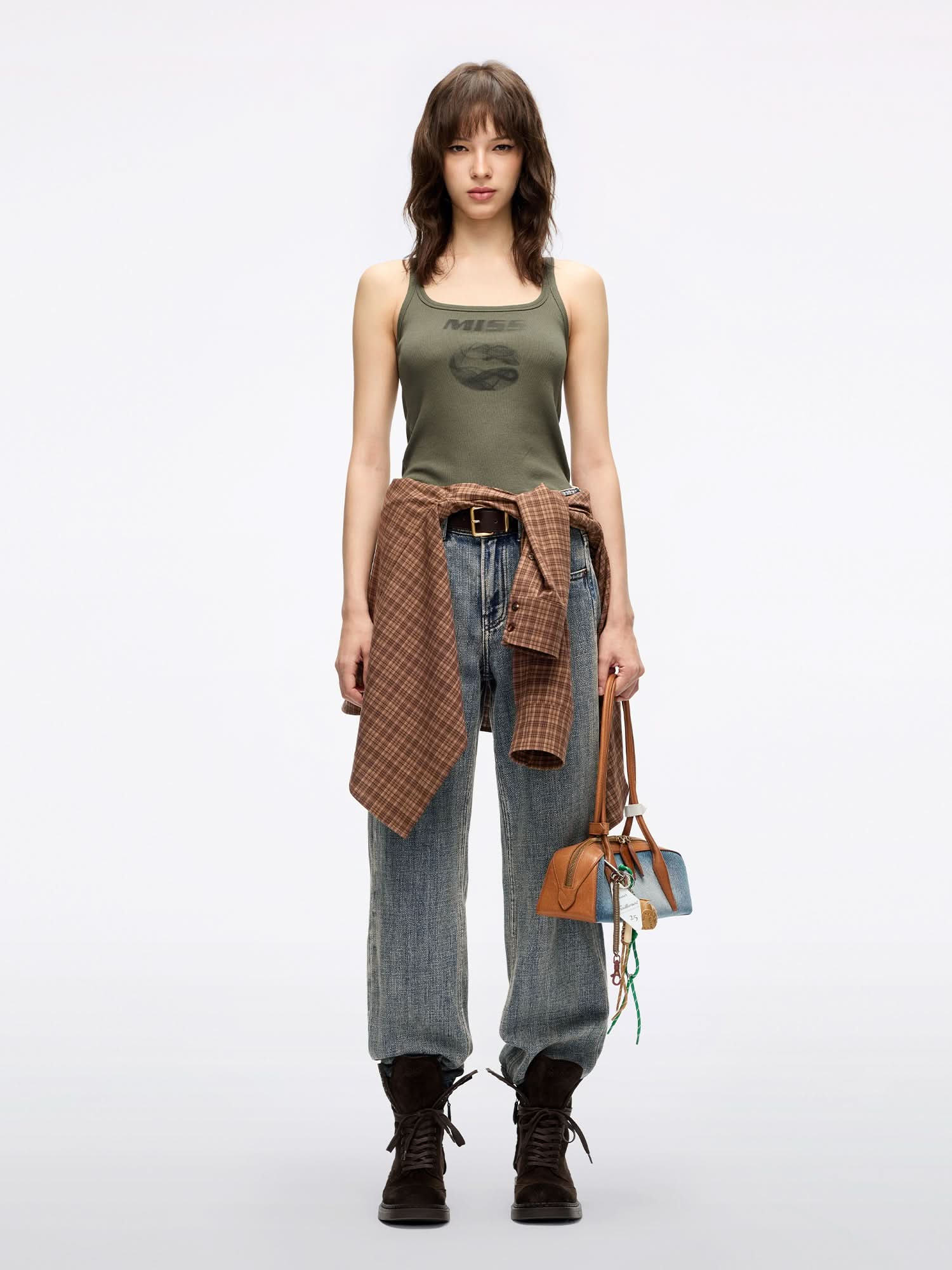 Lips Print Sleeveless T-Shirt