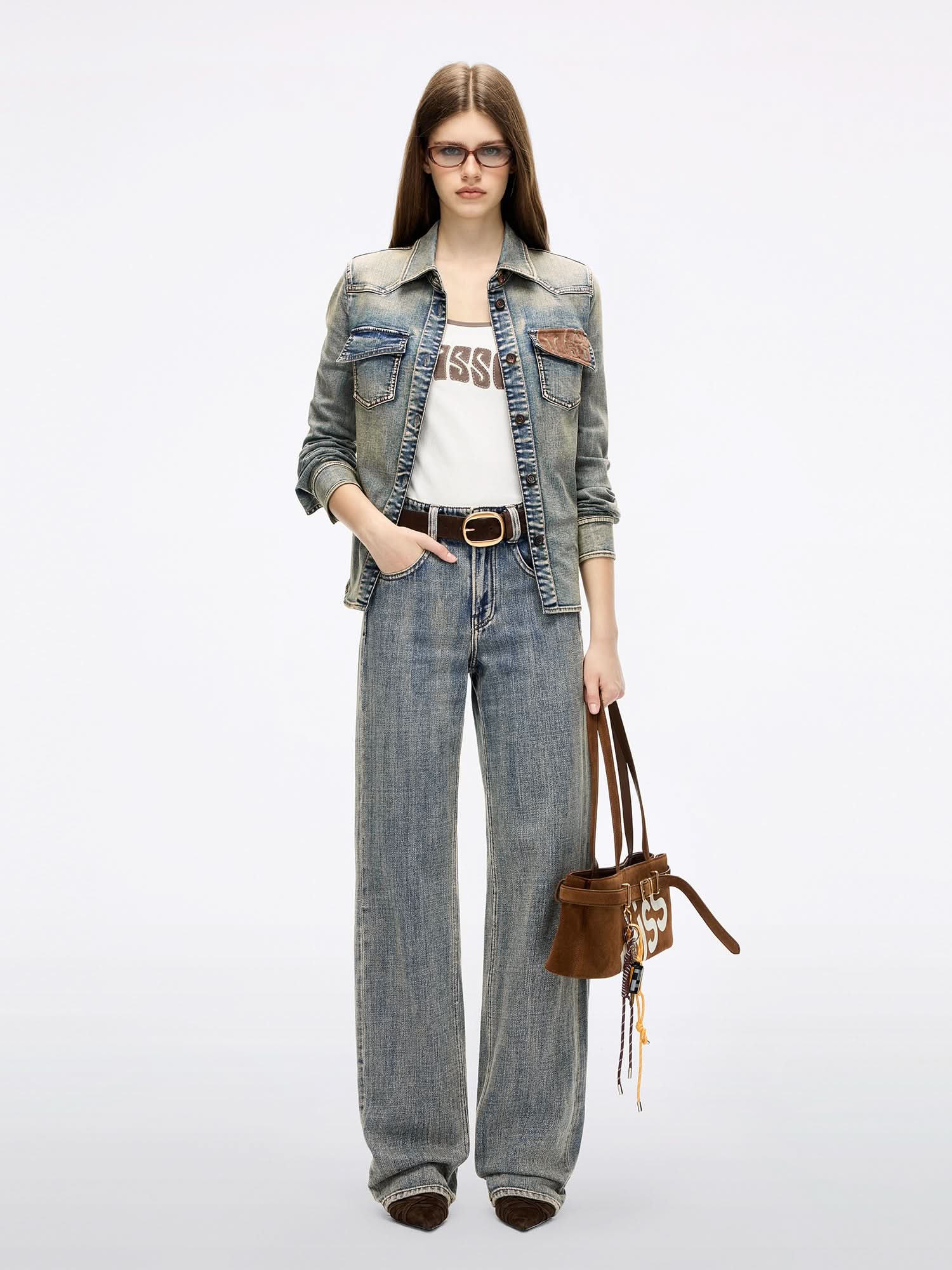 Patchwork Denim Shirt