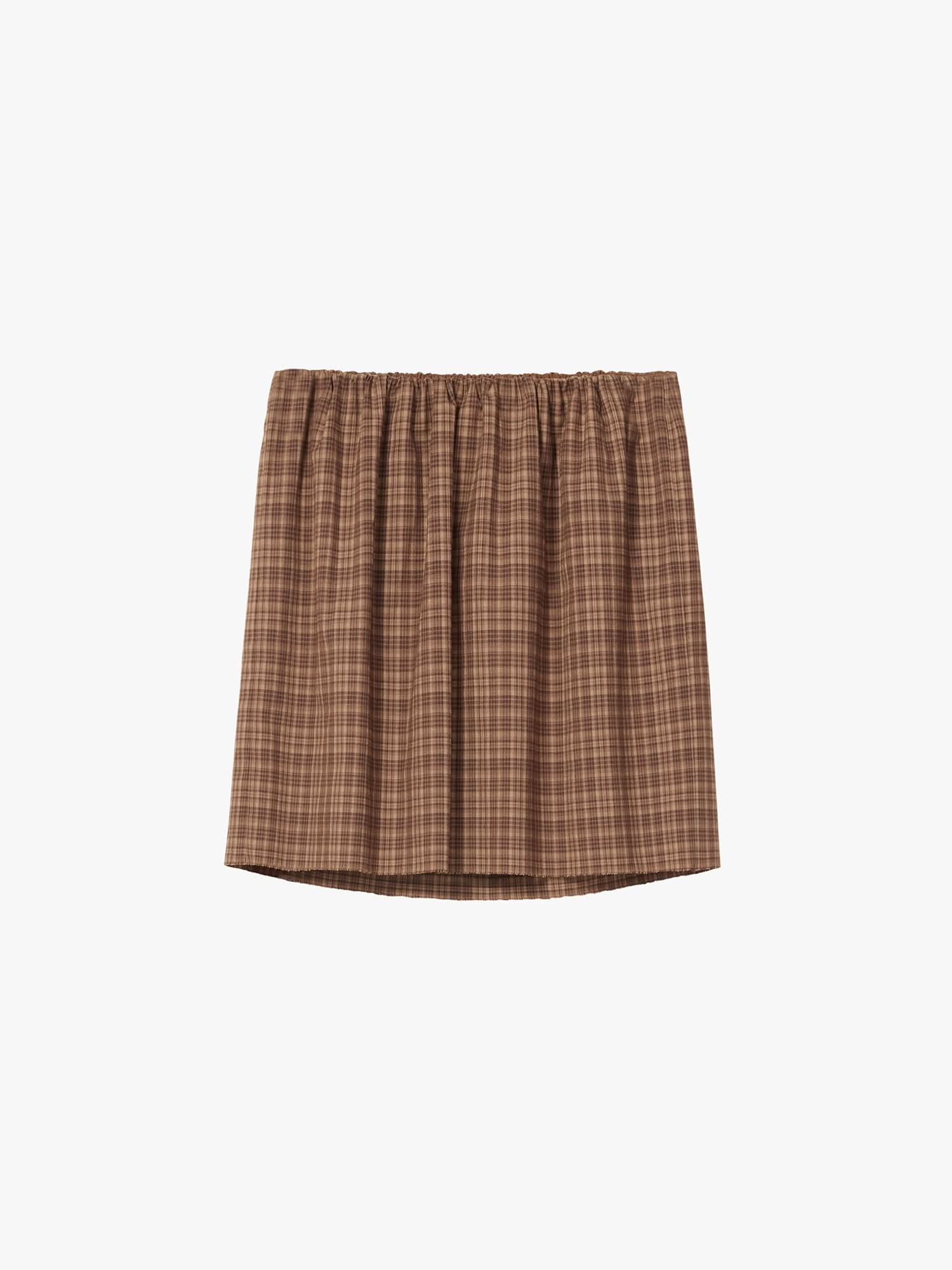 Plaid Strapless Top