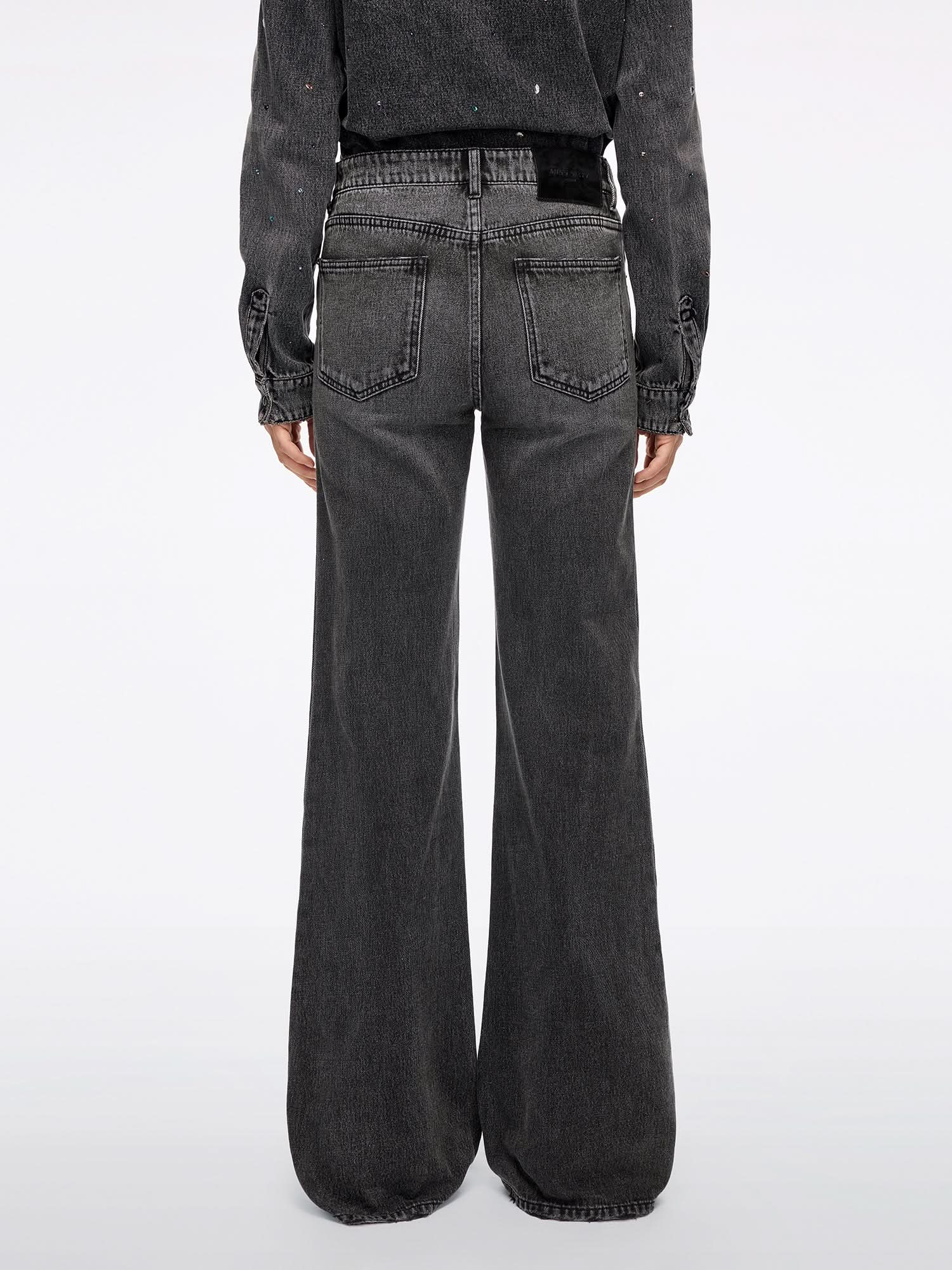 Rhinestone Flared Jeans