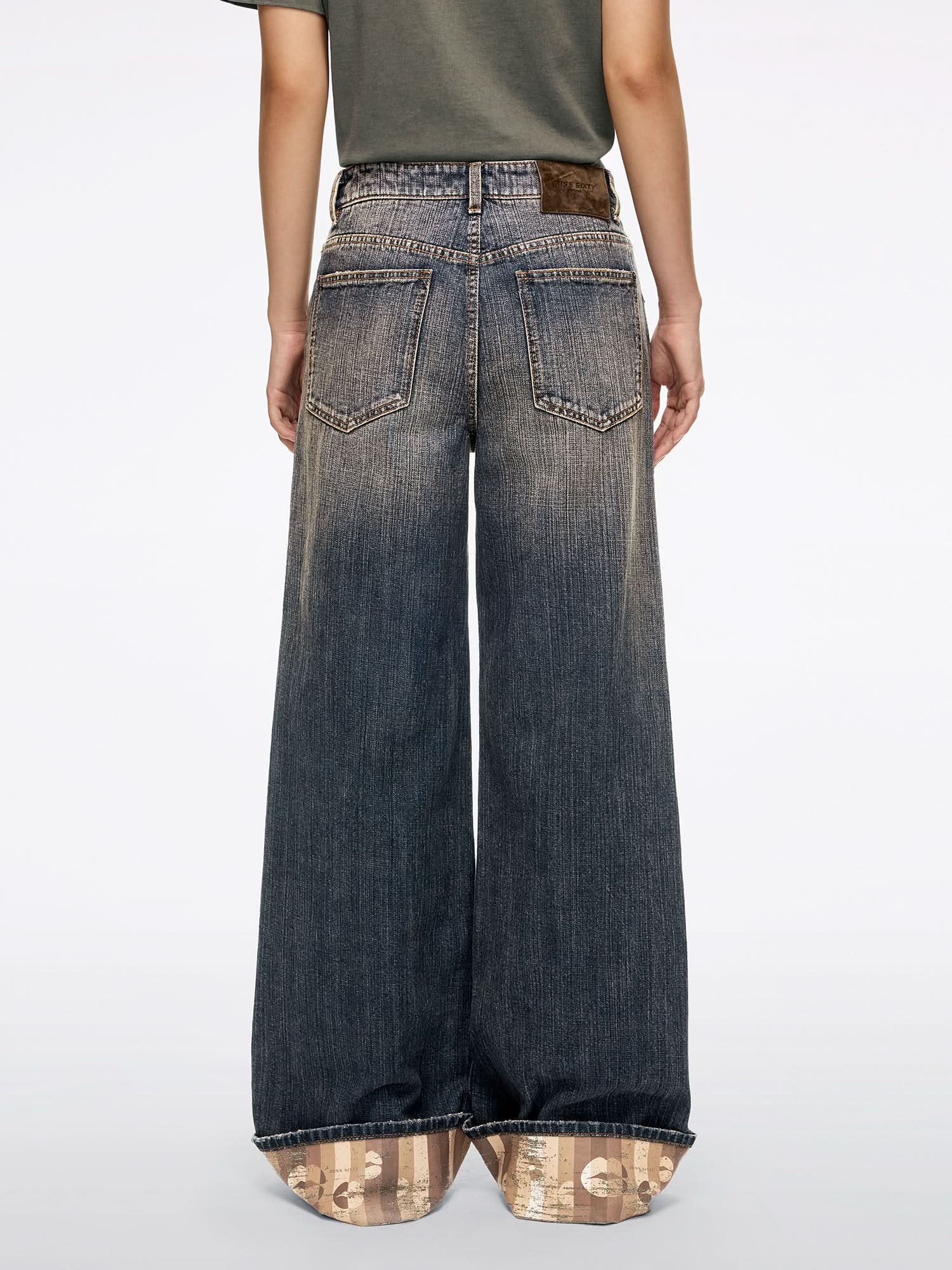 Cuffed Straight-Leg Jeans