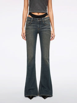 Patchwork Flared Jeans