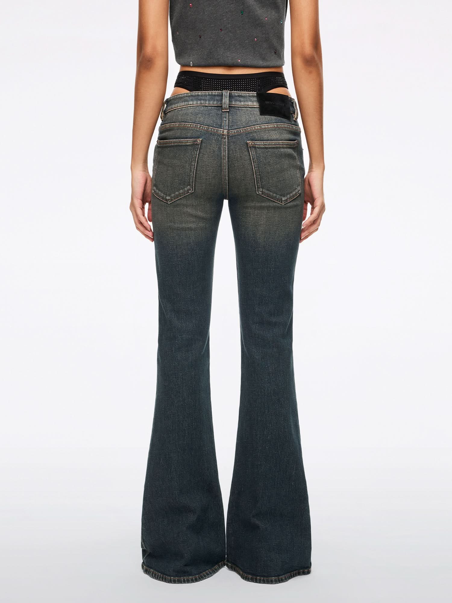 Patchwork Flared Jeans