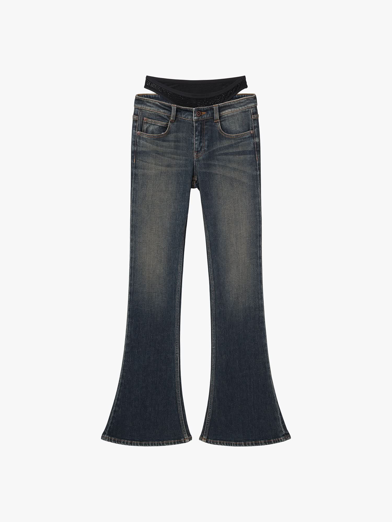 Patchwork Flared Jeans