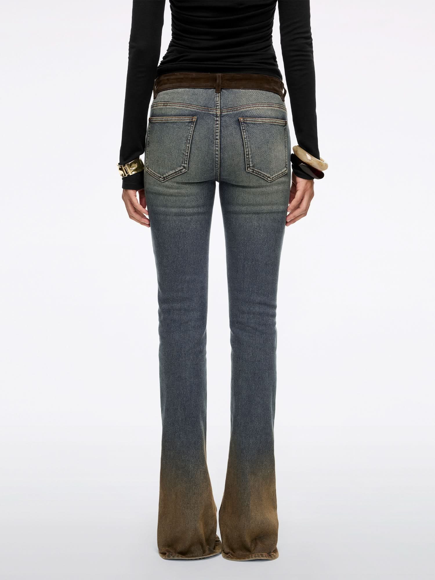 Patchwork Flared Jeans