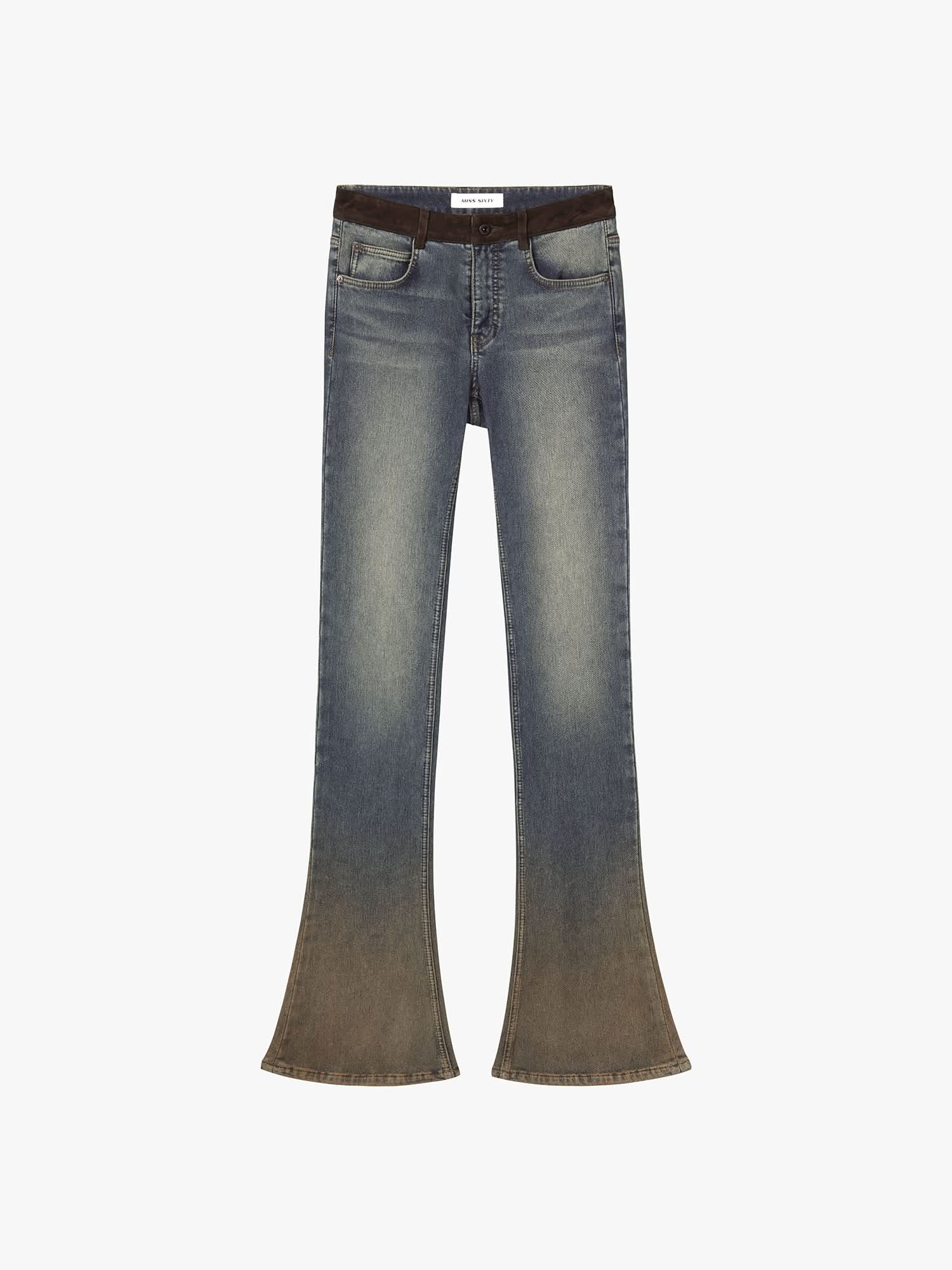 Patchwork Flared Jeans