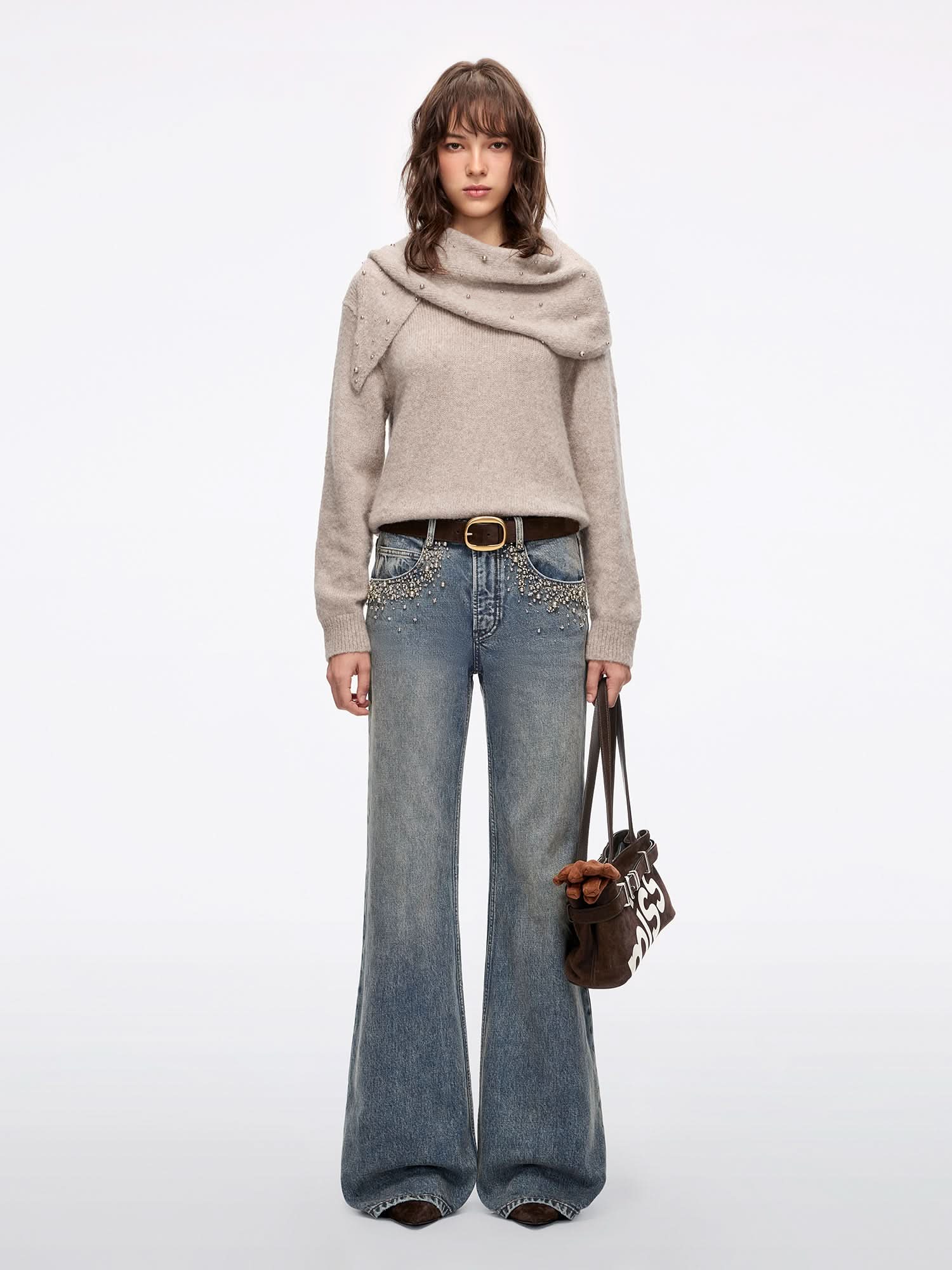 Beaded Flared Jeans - MISS SIXTY