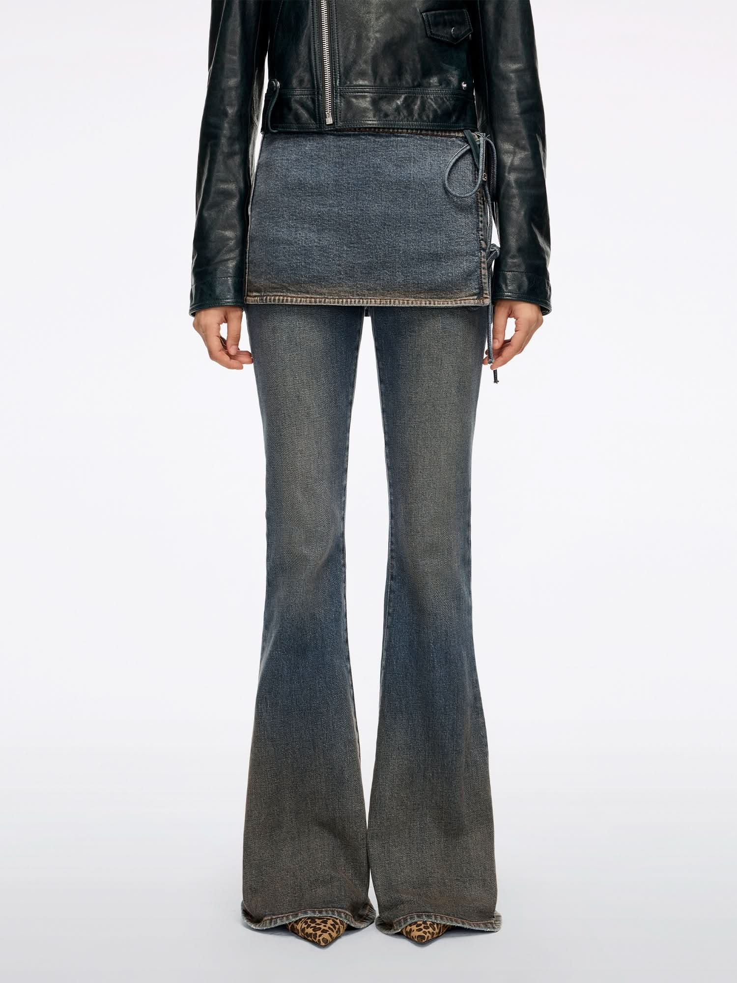 Layered Flared Jeans