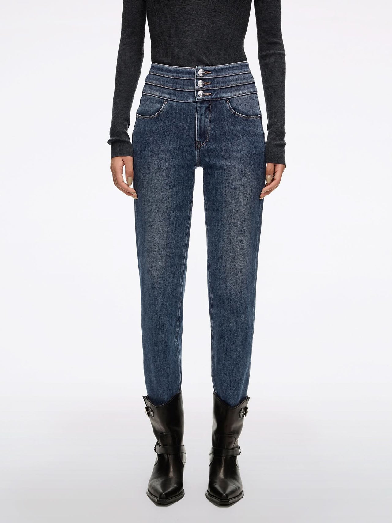 Straight-Fit Jeans-BLUE ATTACK