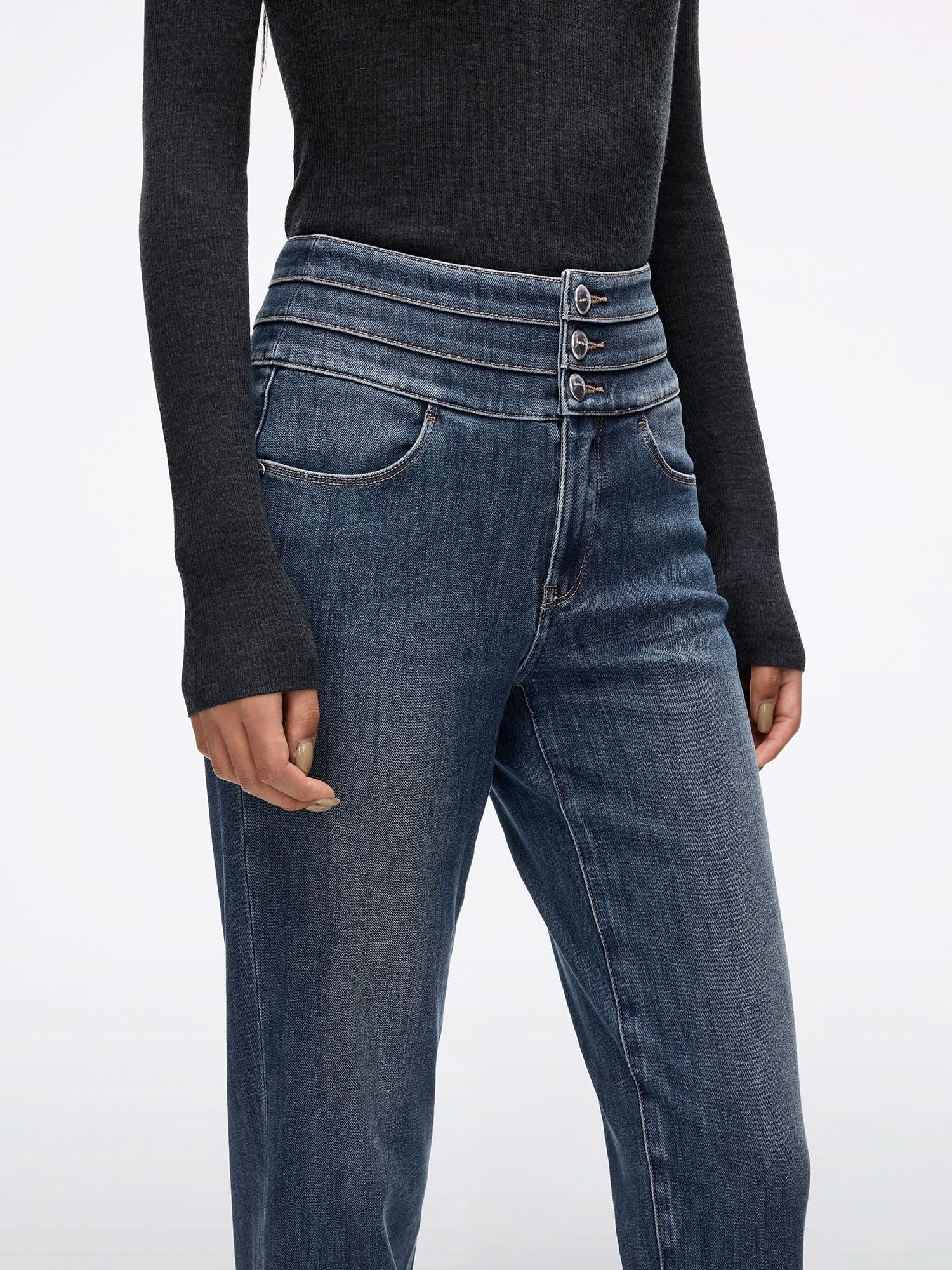 Straight-Fit Jeans-BLUE ATTACK