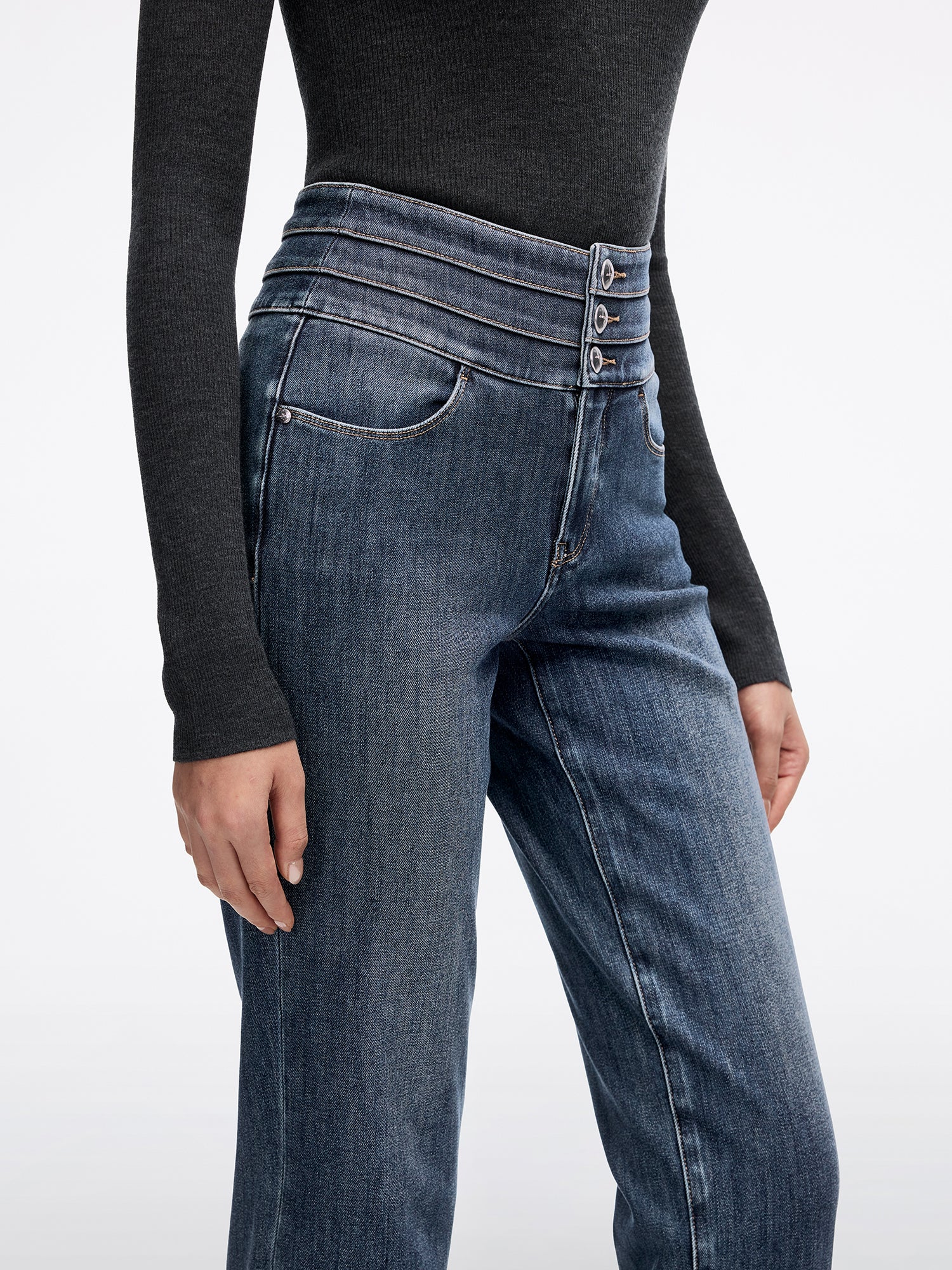 Straight-Fit Jeans-BLUE ATTACK
