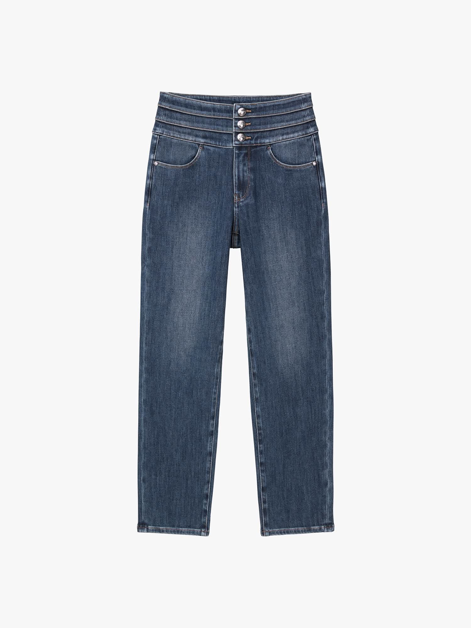 Straight-Fit Jeans-BLUE ATTACK