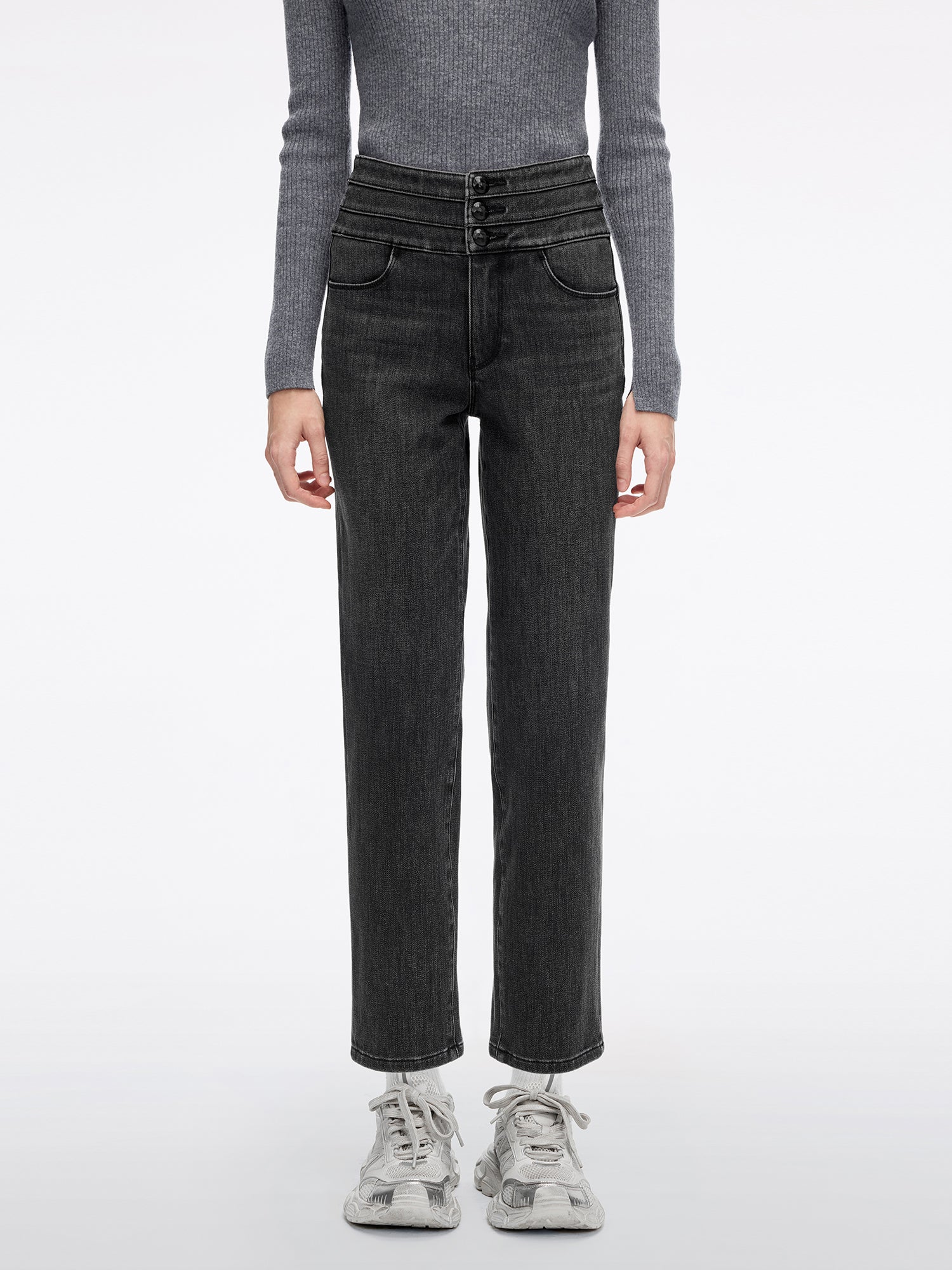 Straight-Fit Jeans-BLUE ATTACK