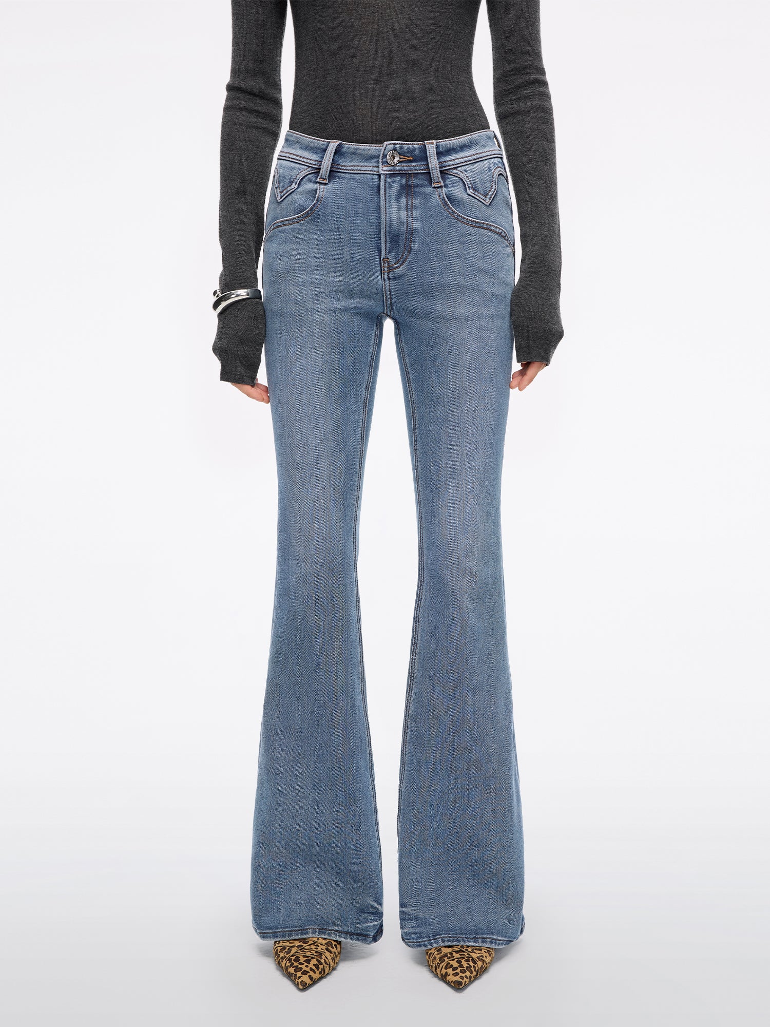 Slim Flared Jeans-BELLA