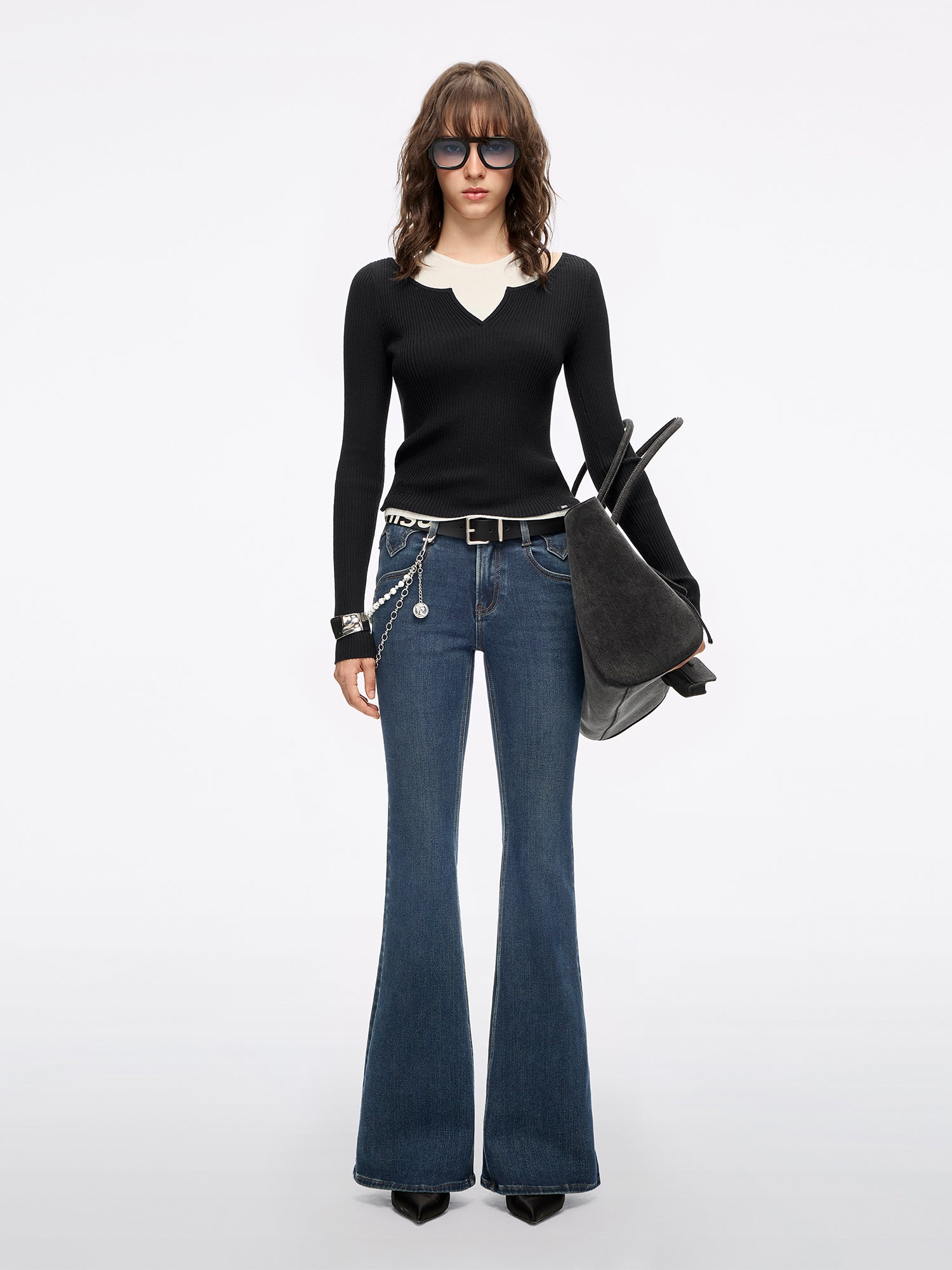 Slim Flared Jeans-BELLA