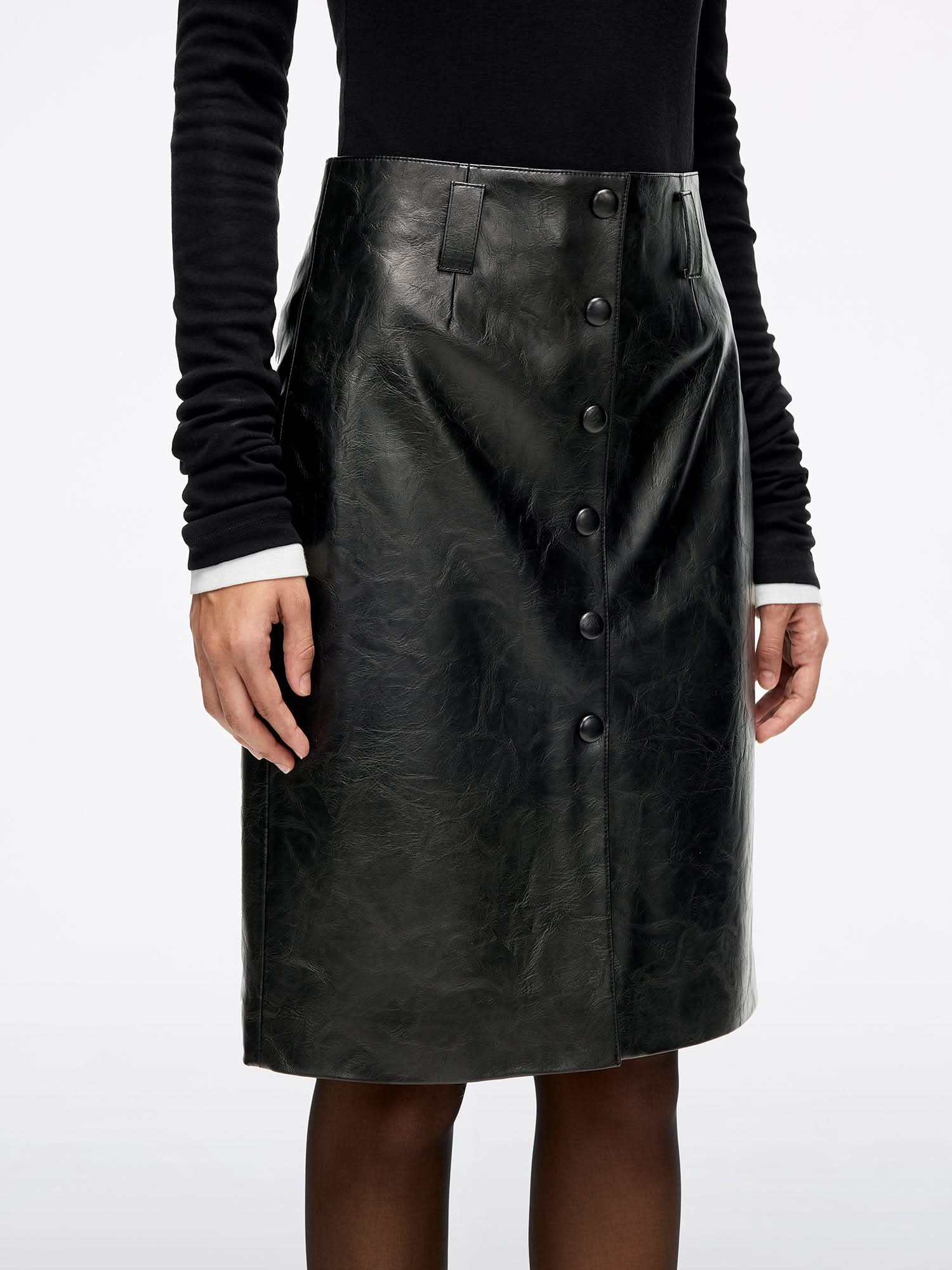 Faux Leather Skirt