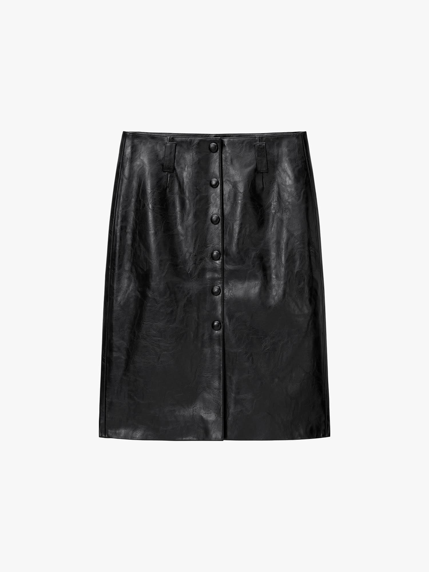 Faux Leather Skirt