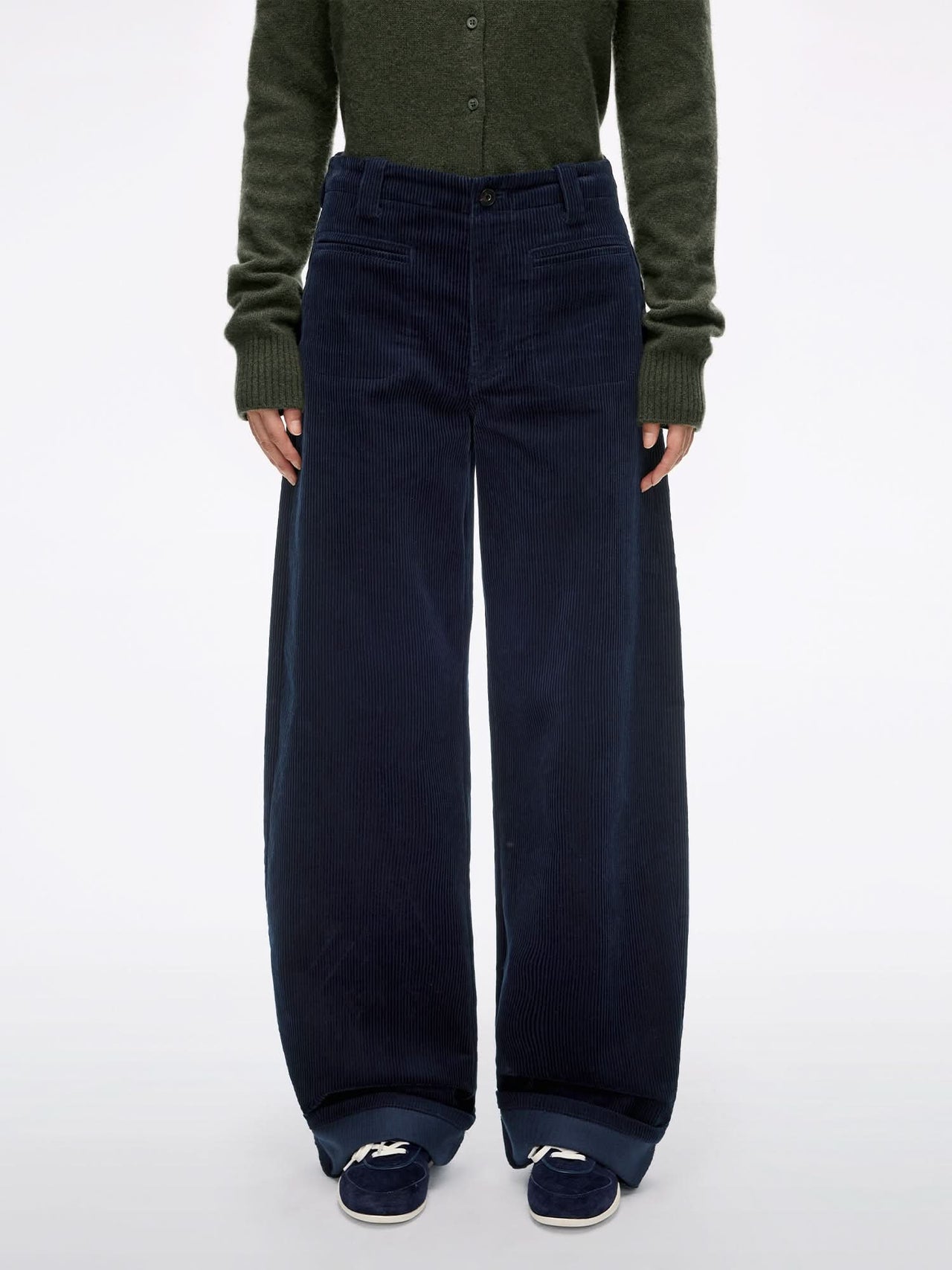 Corduroy Straight-Leg Pants