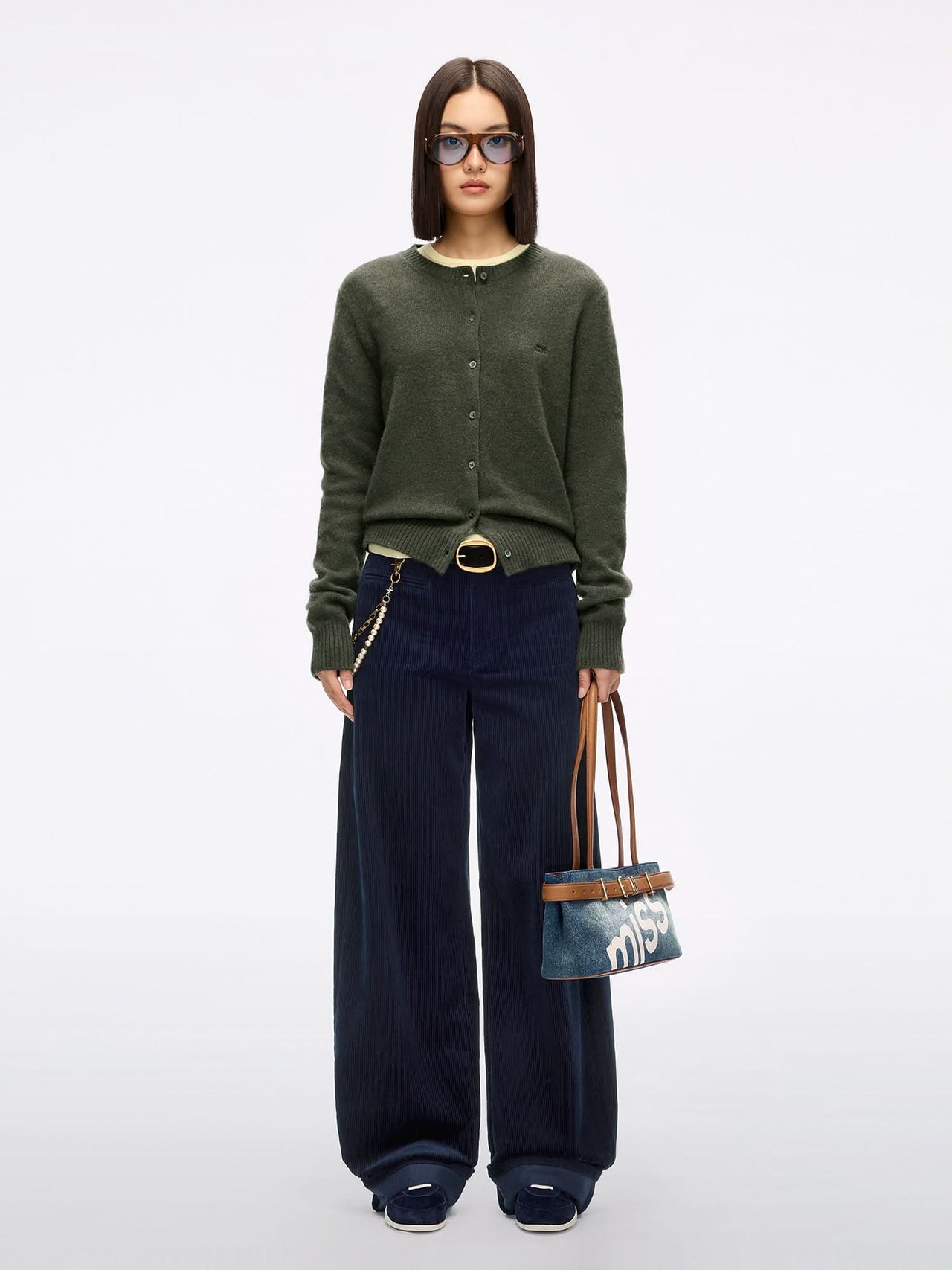 Corduroy Straight-Leg Pants