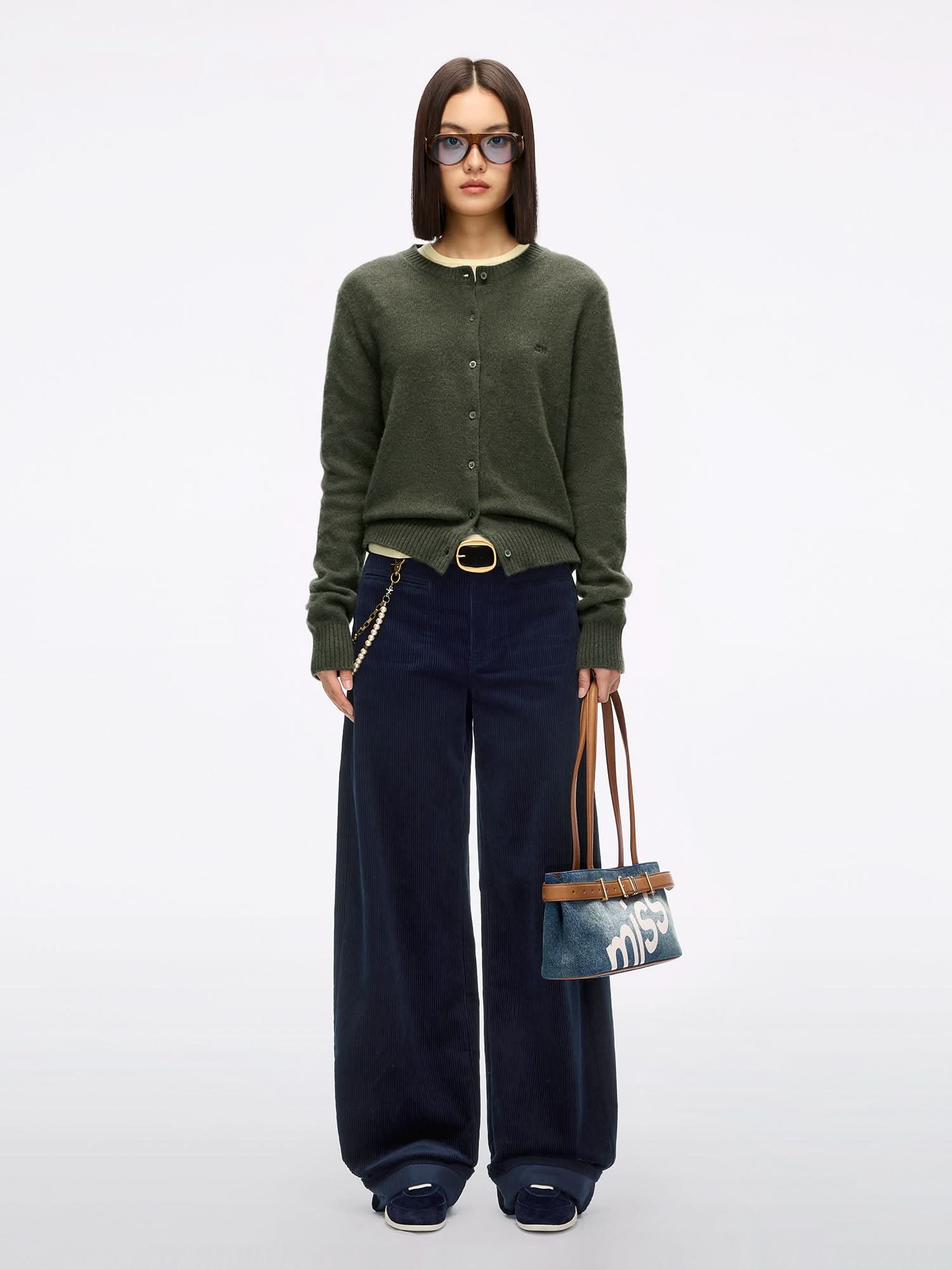 Corduroy Straight-Leg Pants