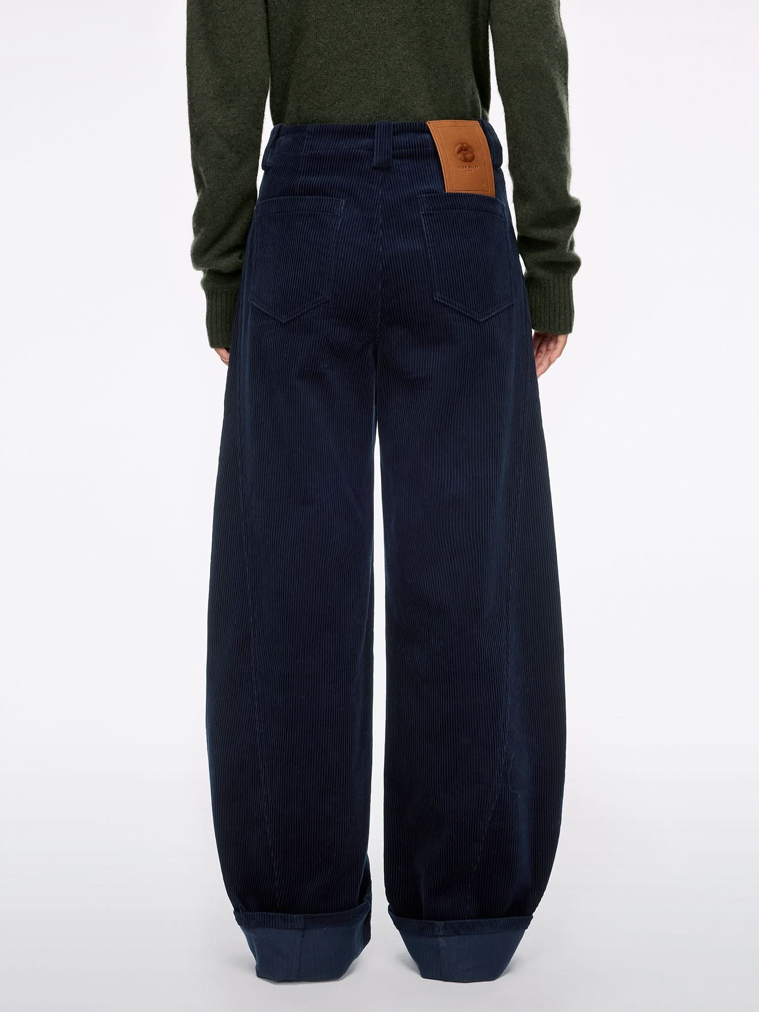 Corduroy Straight-Leg Pants
