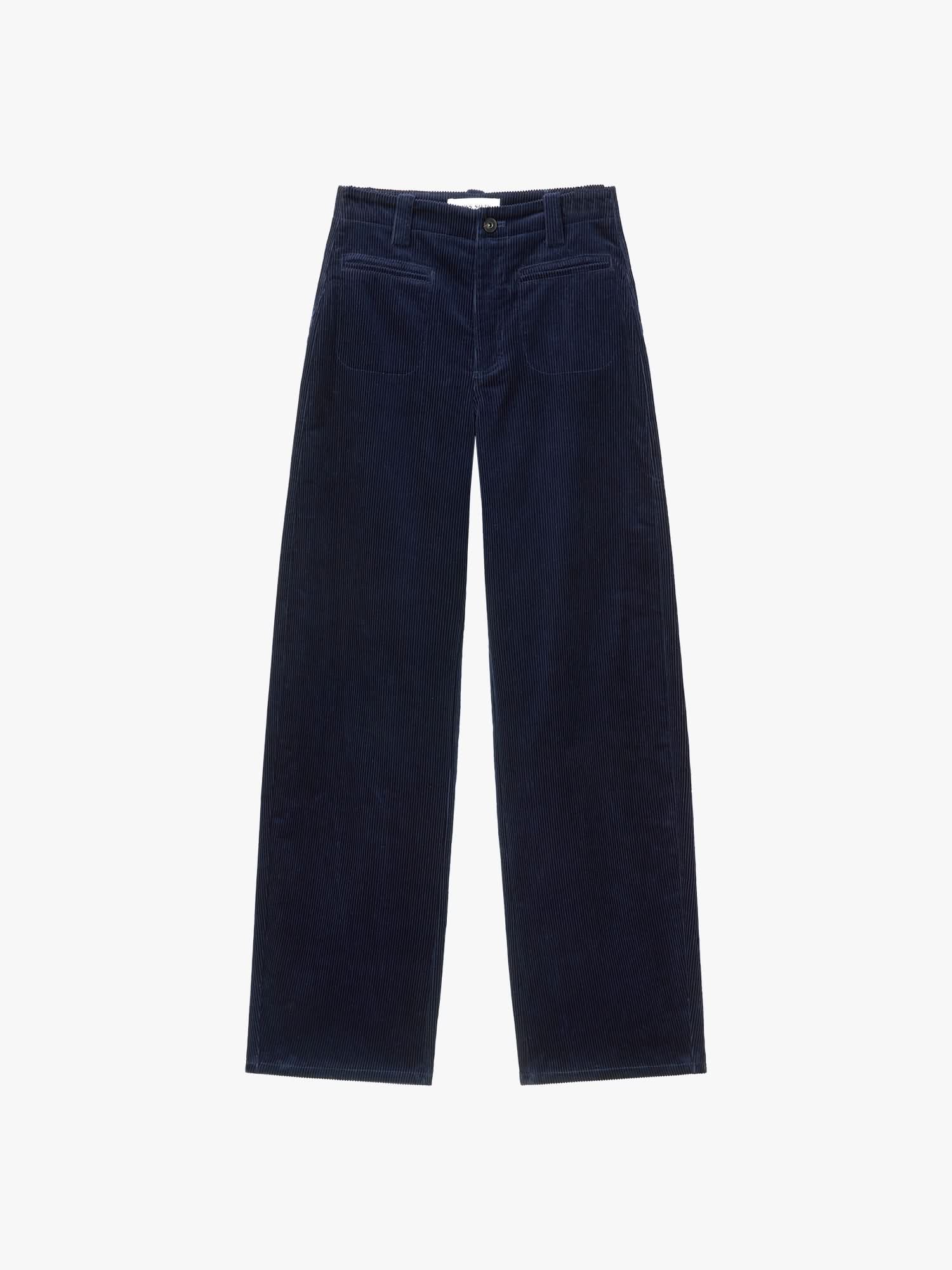 Corduroy Straight-Leg Pants