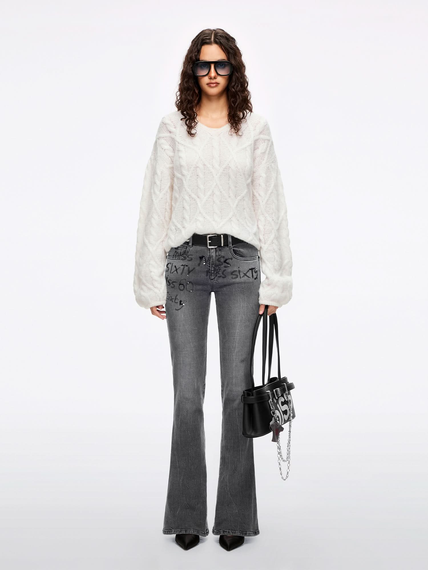 Mohair-Blend Knit Top