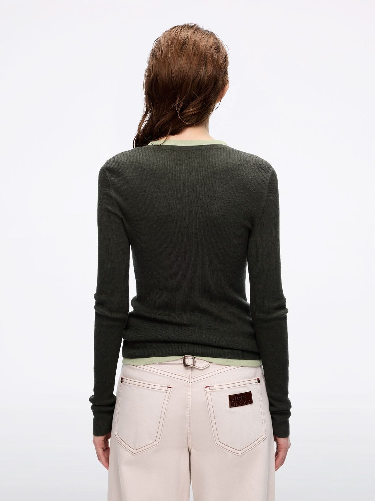 Faux Layered Knit Top