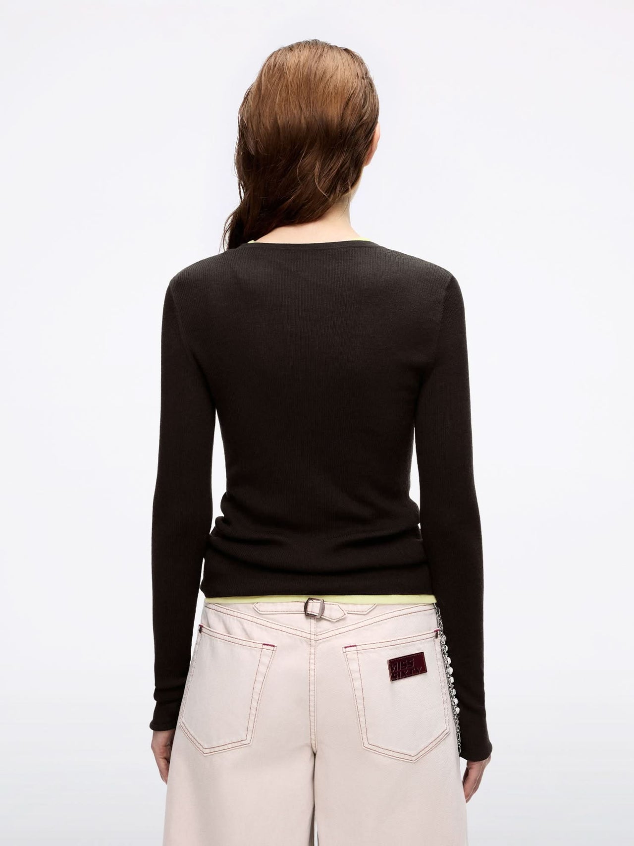 Faux Layered Knit Top