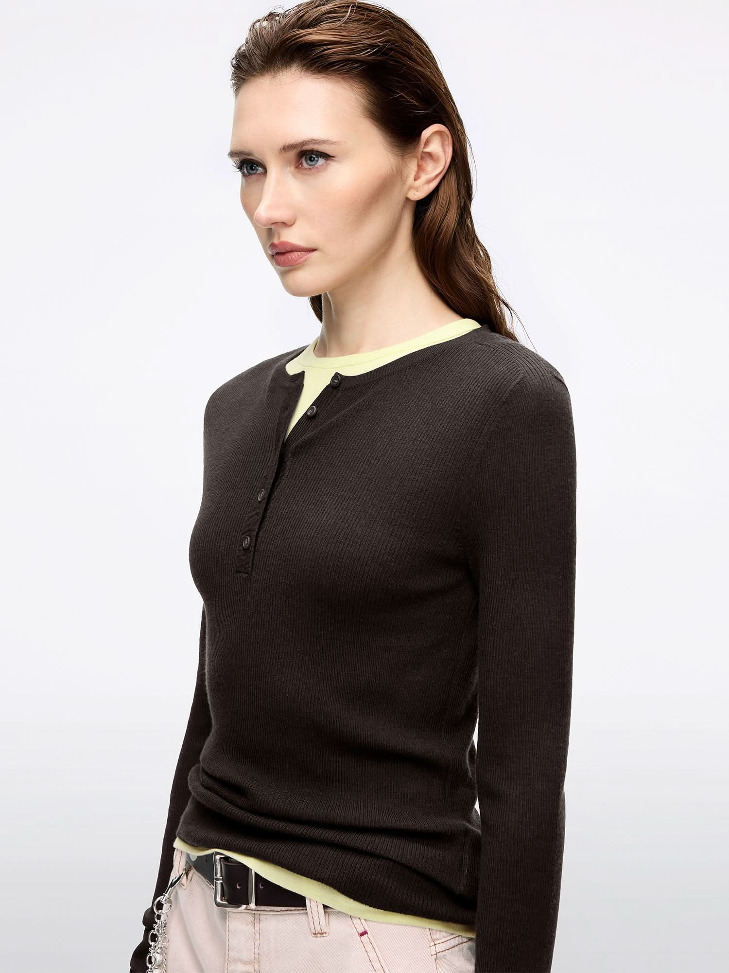 Faux Layered Knit Top