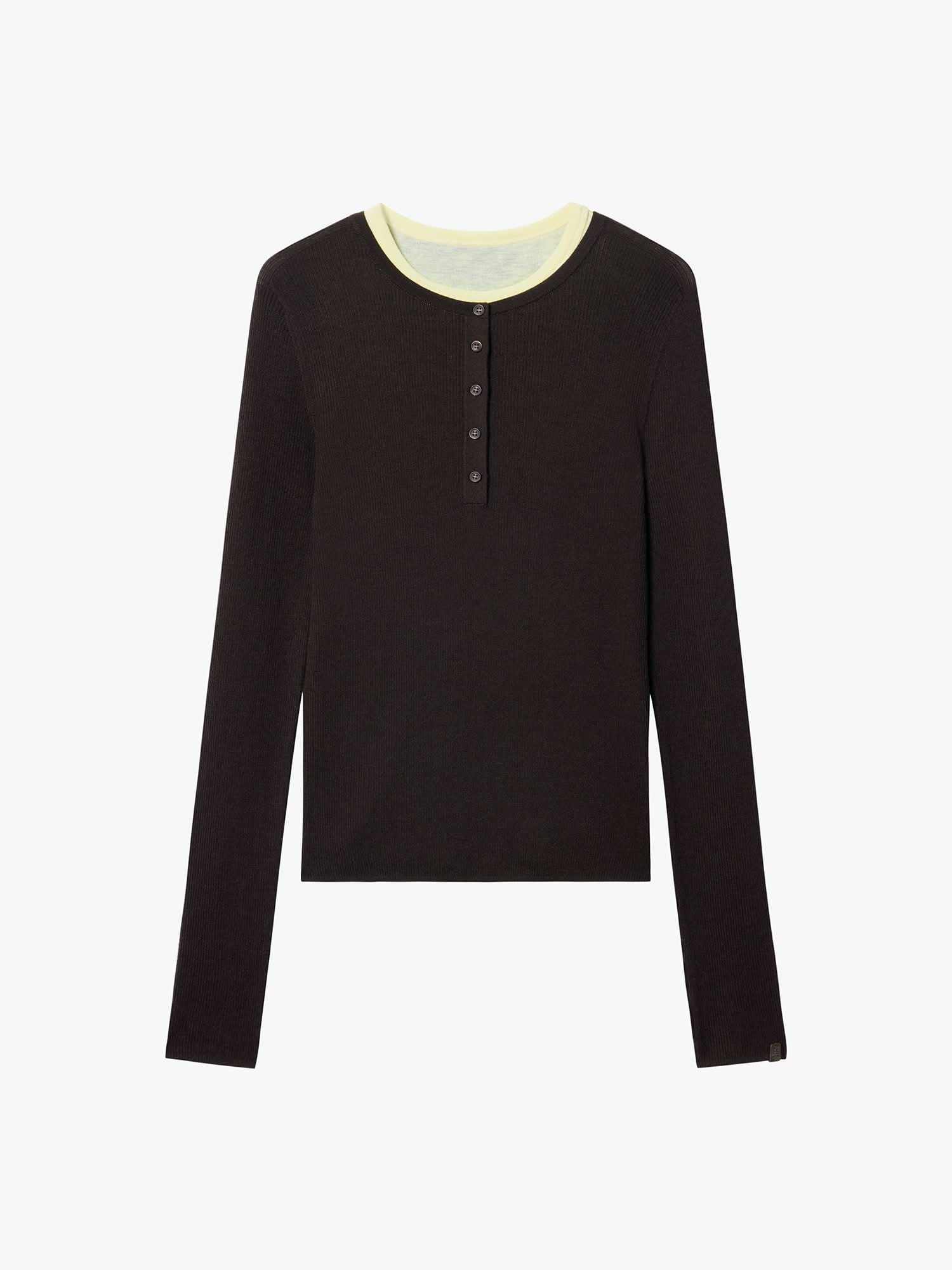 Faux Layered Knit Top