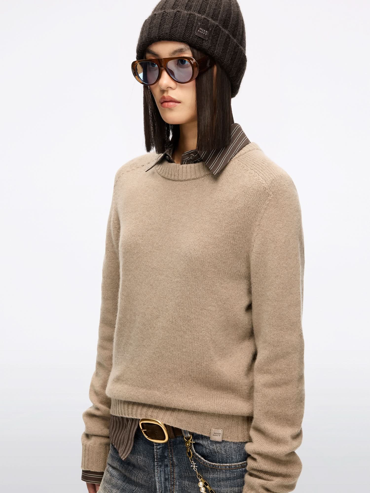 Crew Neck Wool Sweater