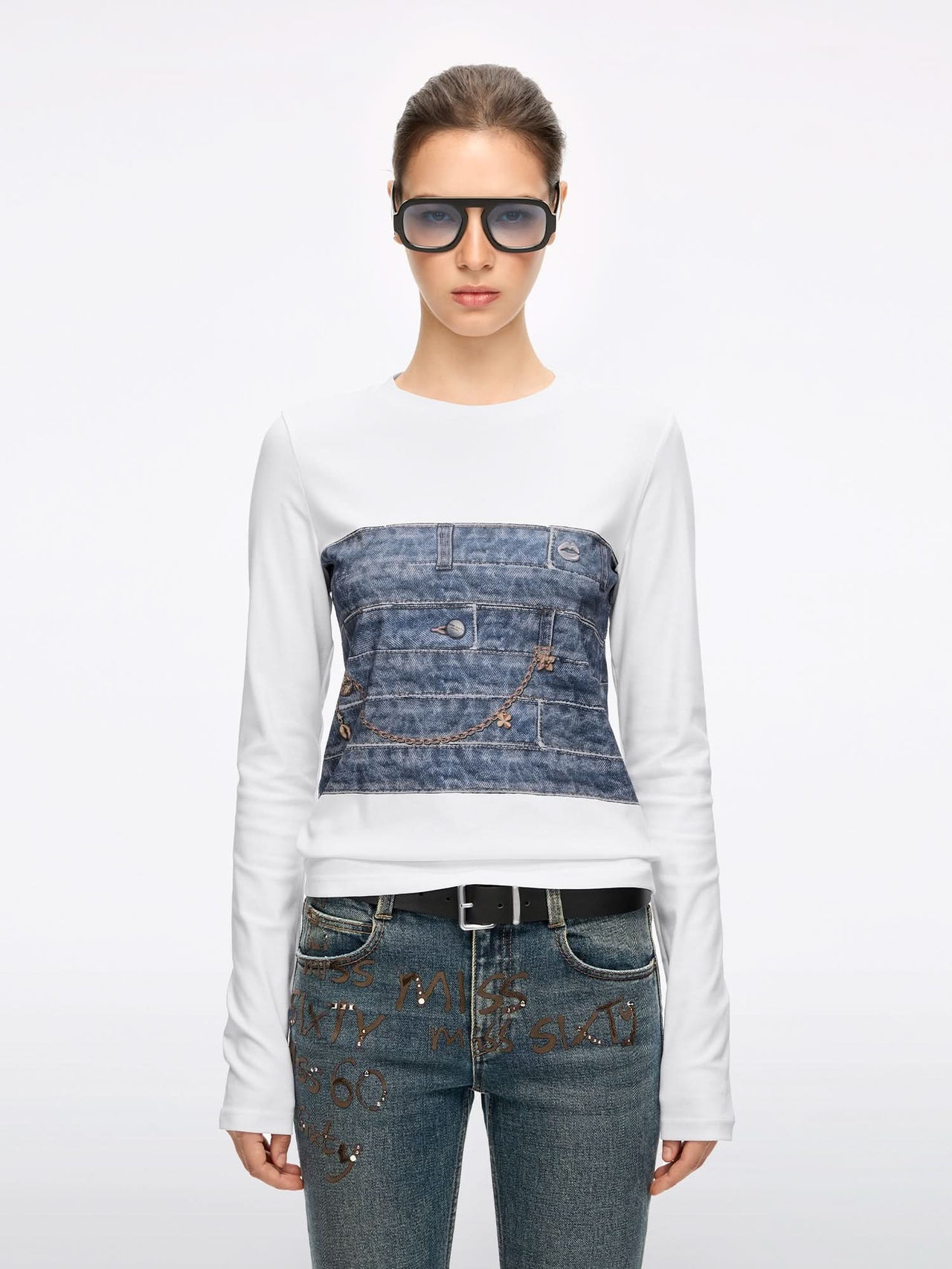 Printed Long-Sleeve T-Shirt