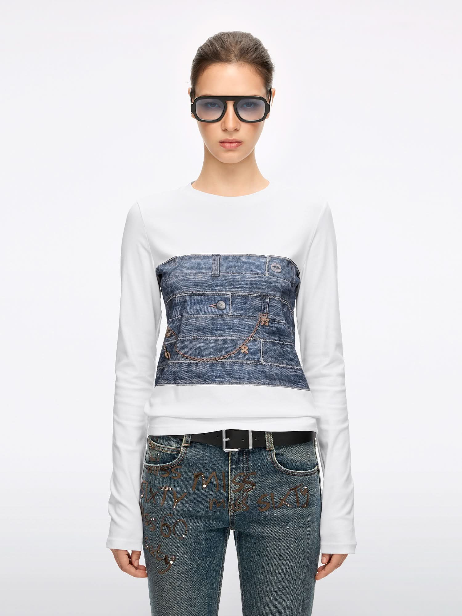 Printed Long-Sleeve T-Shirt