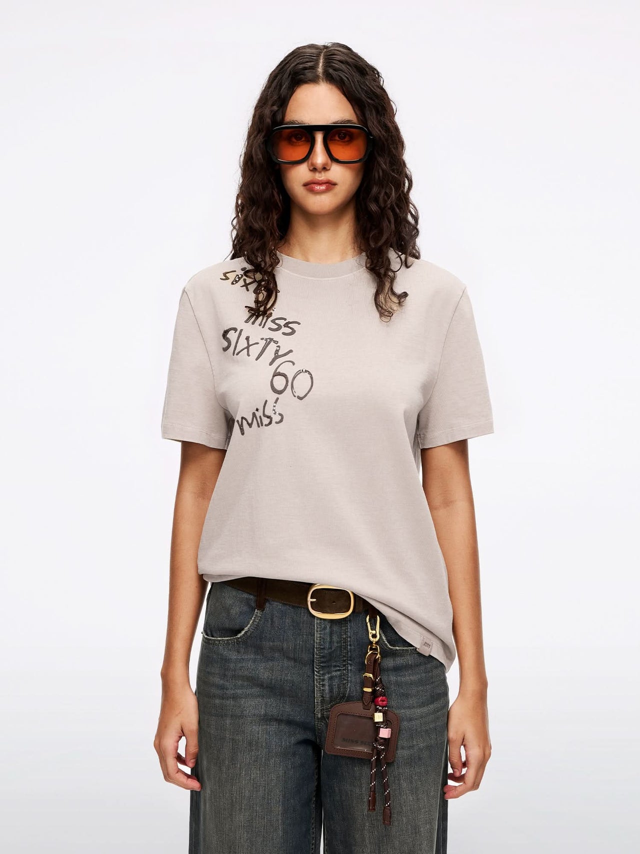 Rhinestone Embroidered T-Shirt