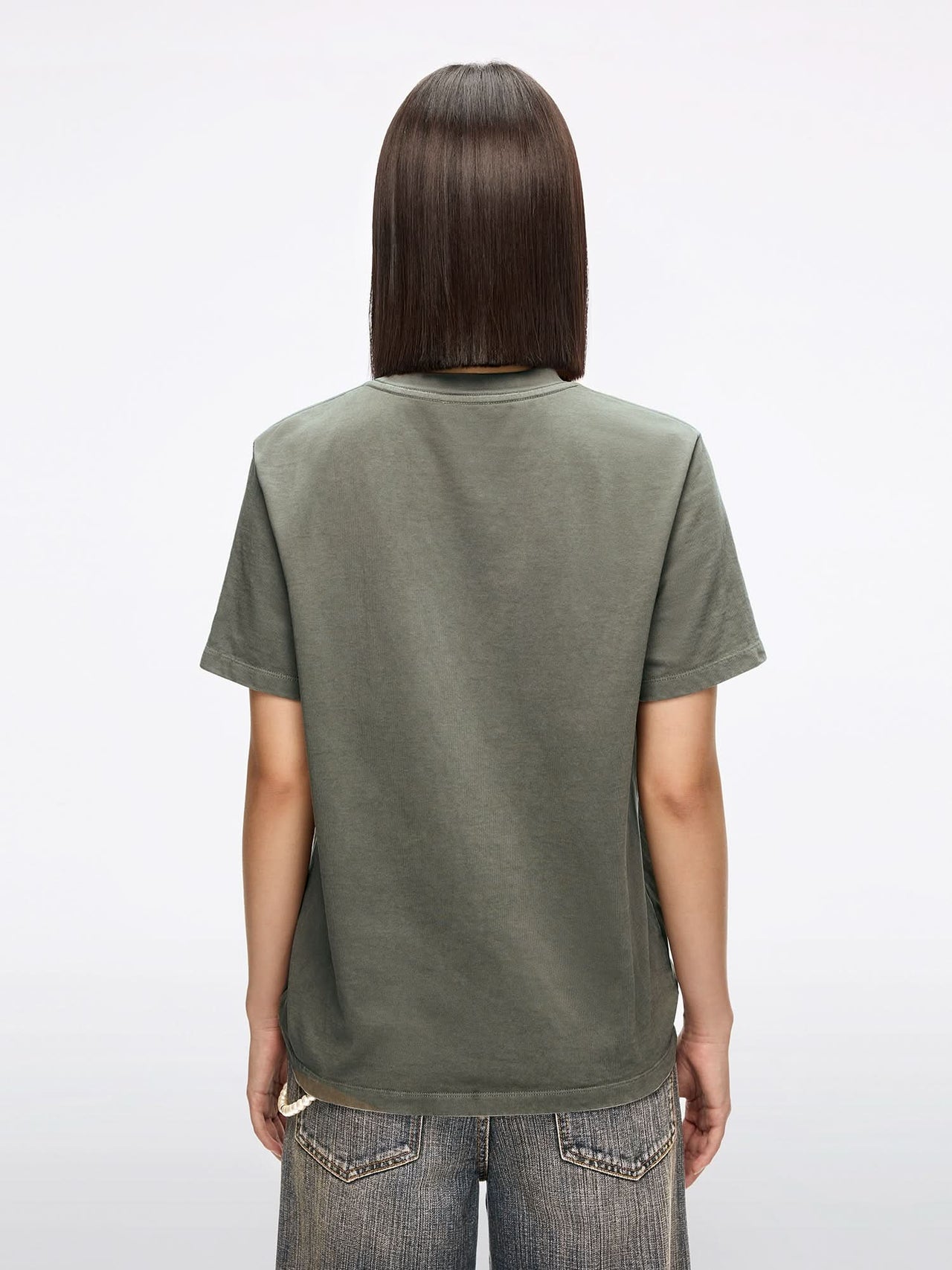 Rhinestone Embroidered T-Shirt