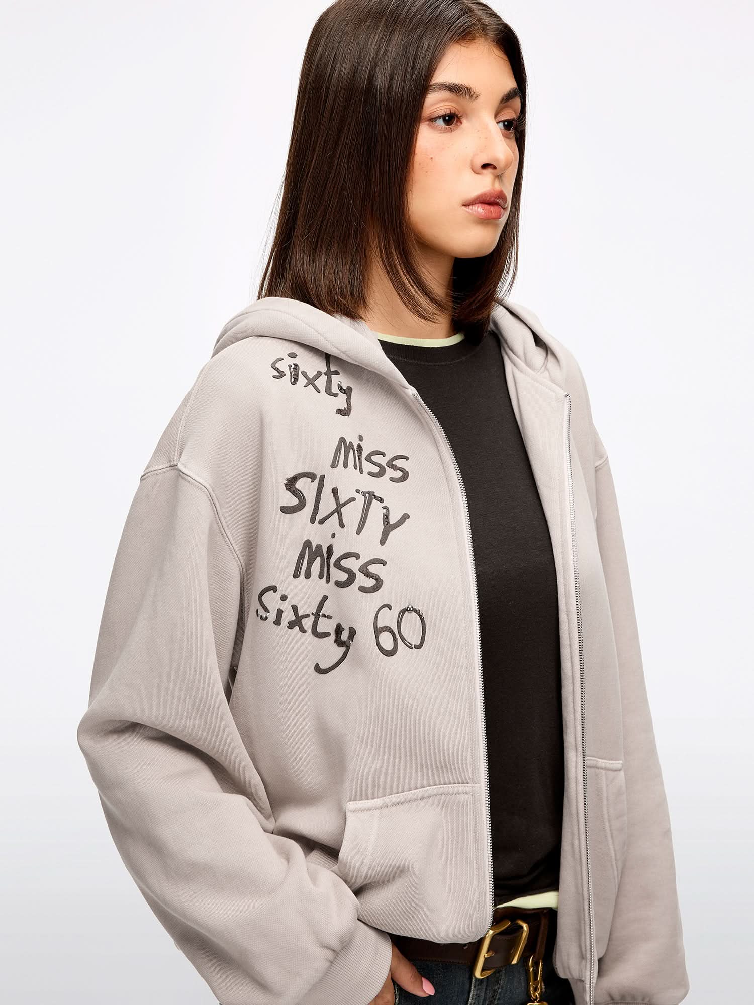 Hooded Sweatshirt Jacket