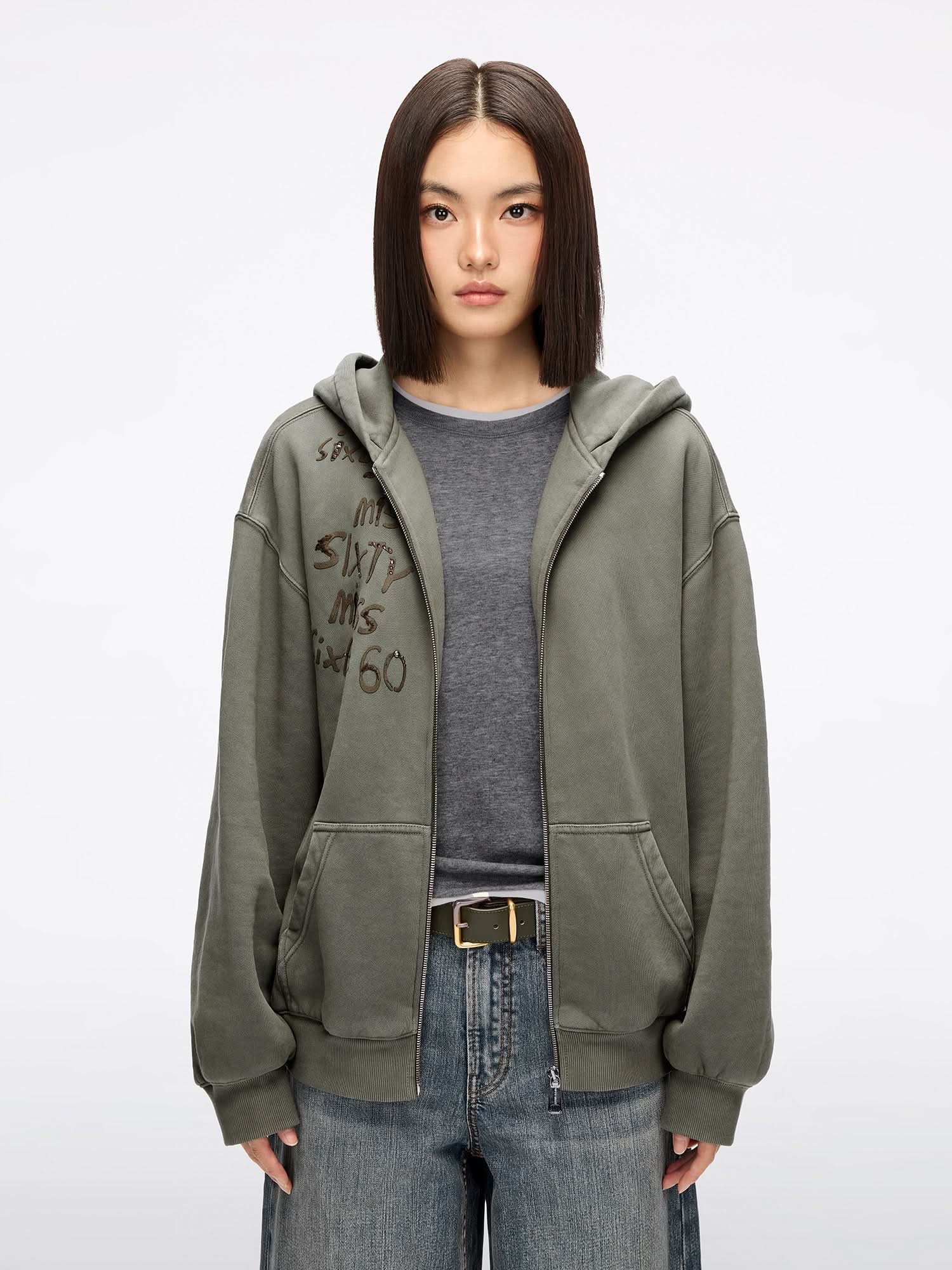 Hooded Sweatshirt Jacket