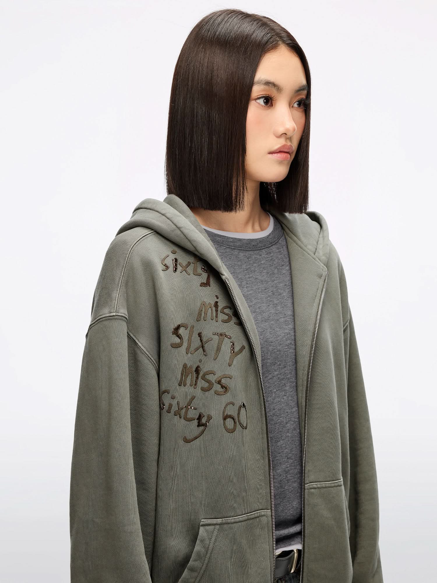 Hooded Sweatshirt Jacket
