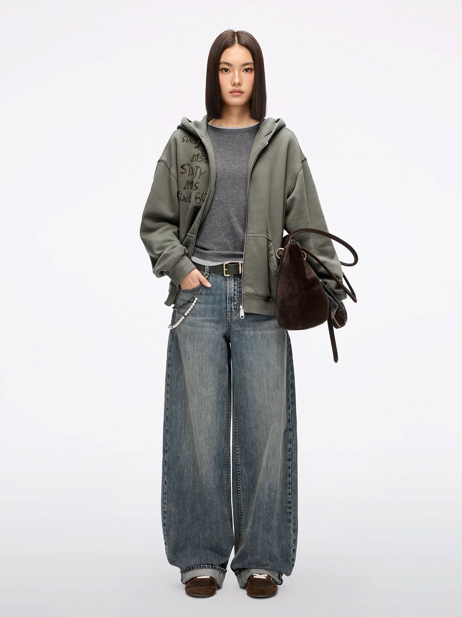 Hooded Sweatshirt Jacket