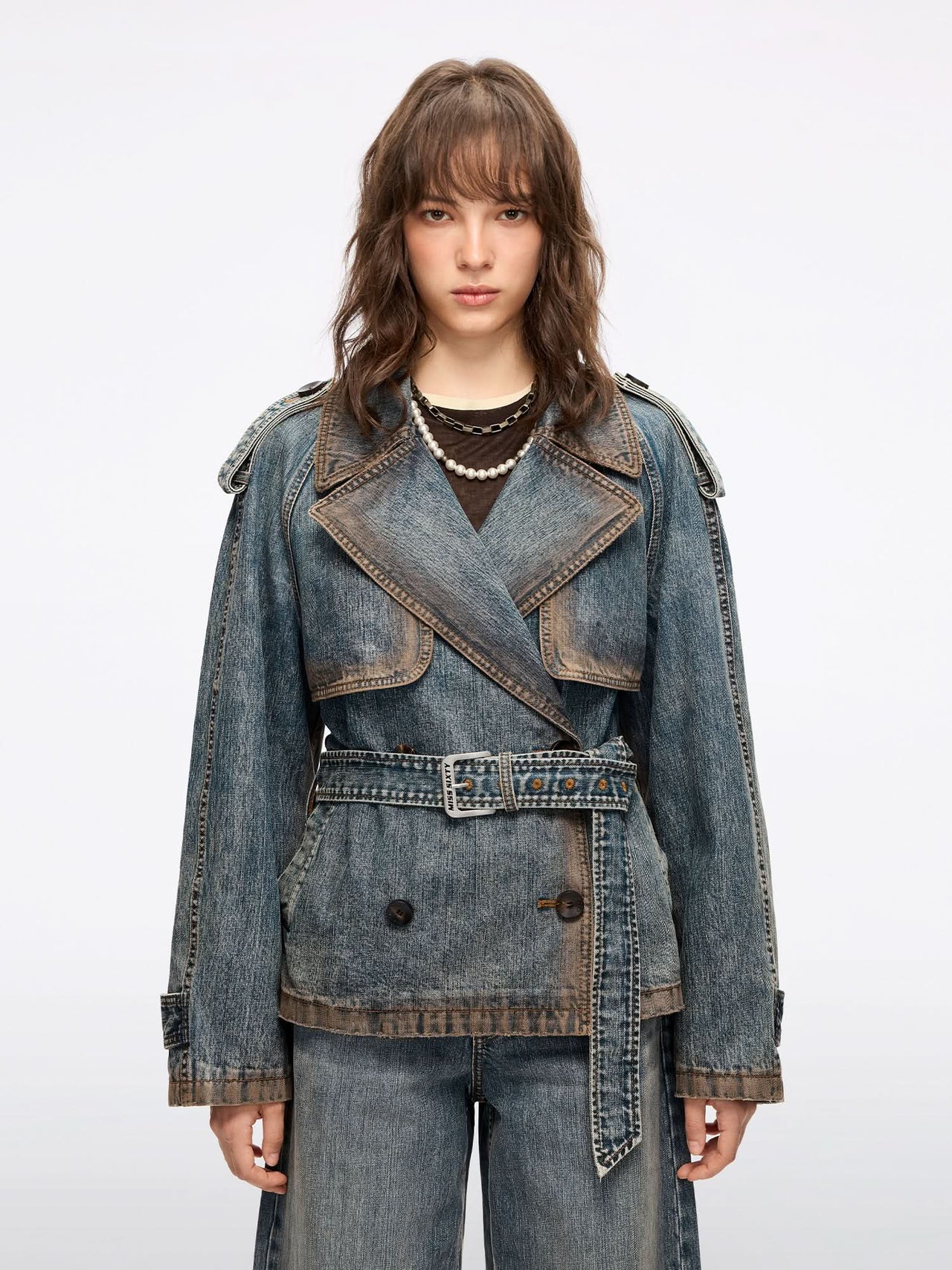 Denim Cape Jacket