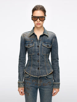 Rhinestone Denim Shirt