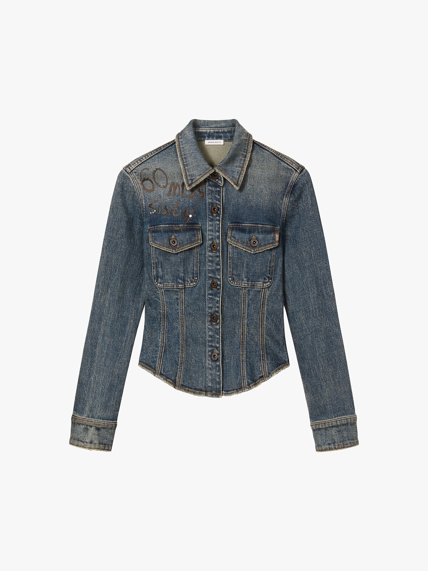 Rhinestone Denim Shirt