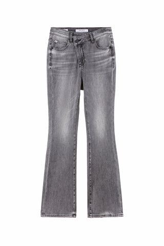 Retro Bootcut Jeans With Mulberry Silk