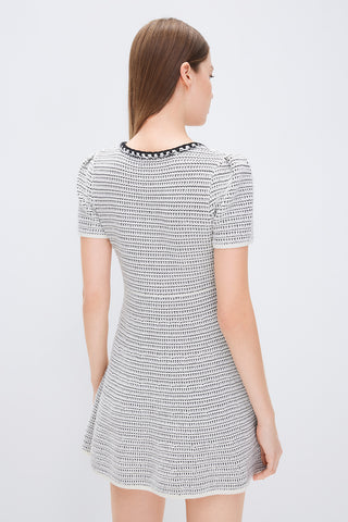 Black & White Color-blocking Knit Dress