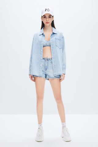Vintage Striped Denim Shirt