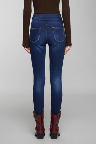 High Waist Slim Fit Blue Jeans