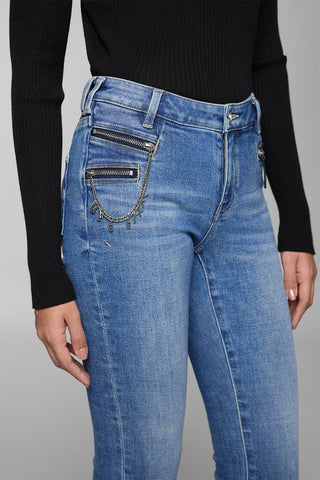 Vintage Blue Low Rise Zipper Jeans