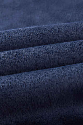 Dark Blue High Waist Fleece Thermal Jeans