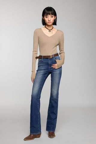 Sexy V-Neck Stretch Slim Fit Knit Wear